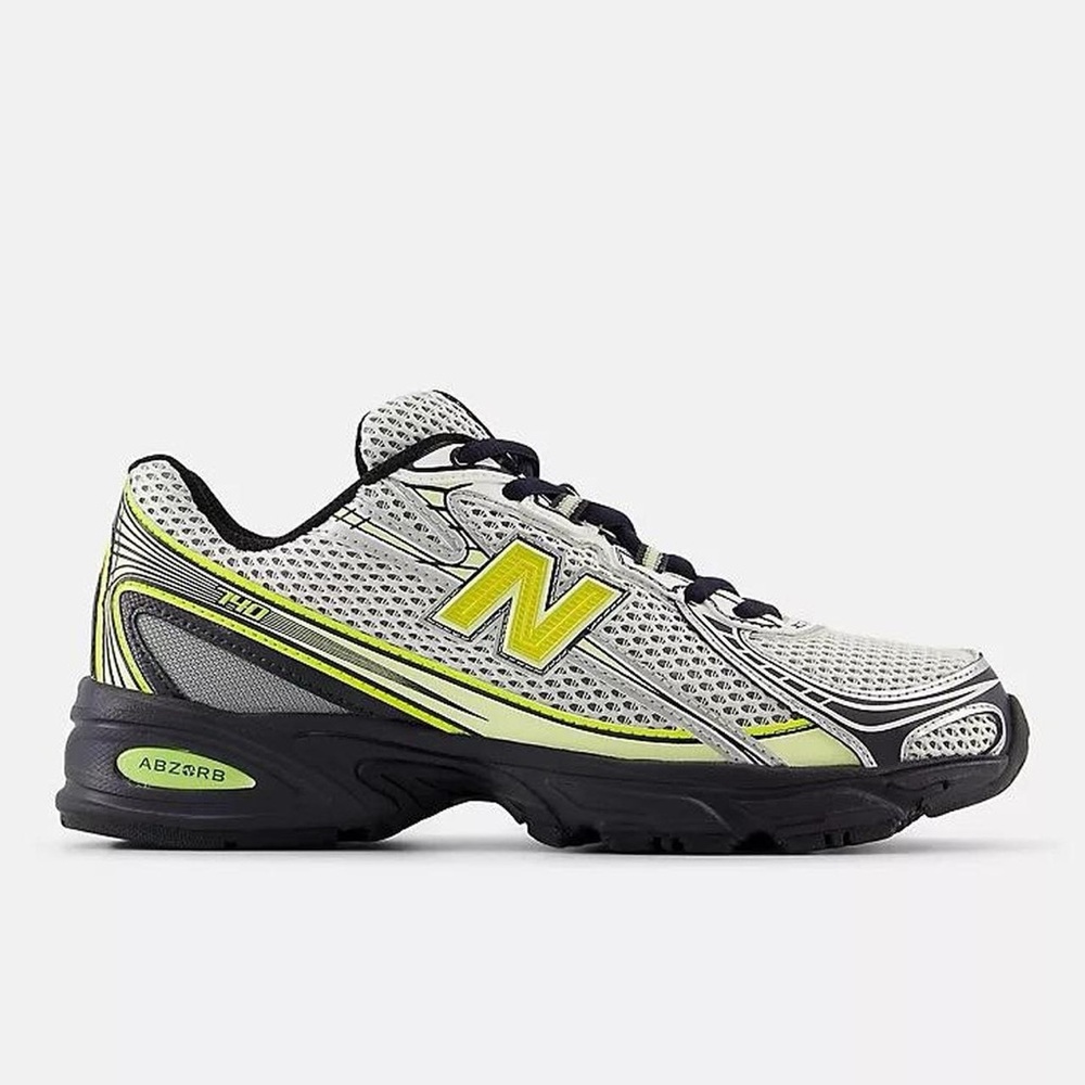 New Balance Unisex Sneakers in Black/White and Neon Yellow